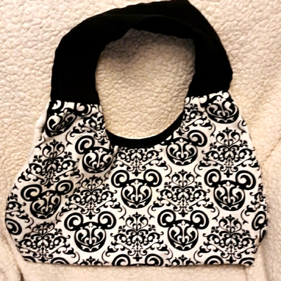 Disneyworld Resorts Handbags - Disneyworld Resort tote bag black velvet mickey white canvas tote kidcore whimsy